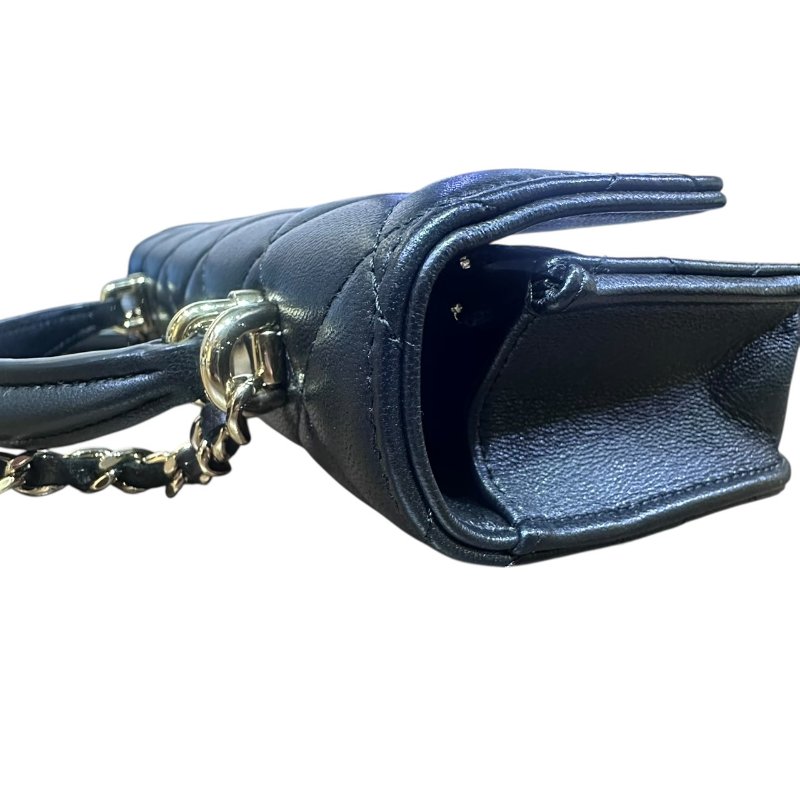 【美收精品】CHANEL黑色羊皮24 PHONE HANDLE 4-833-7