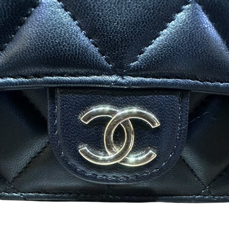 【美收精品】CHANEL黑色羊皮24 PHONE HANDLE 4-833-9