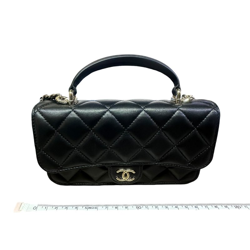【美收精品】CHANEL黑色羊皮24 PHONE HANDLE 4-833-19