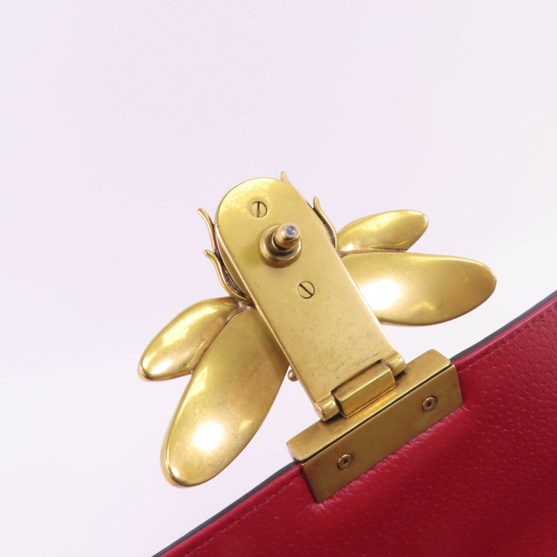 GUCCI 塗層帆布GG Supreme Queen Margaret Medium金扣鏈帶肩背袋-11