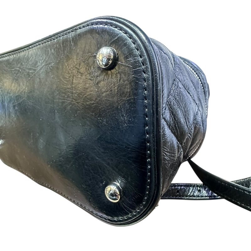 【美收精品】CHANEL黑色皮革透明拼接後背包 4-649-8