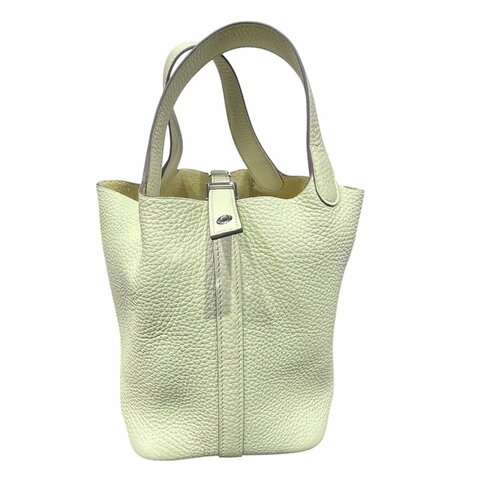 【美收精品】HERMES奶油黃PICOTIN 18 W刻印 4-772