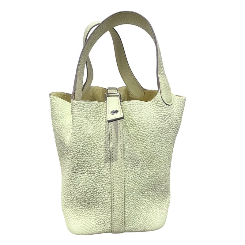 【美收精品】HERMES奶油黃PICOTIN 18 W刻印 4-772-0