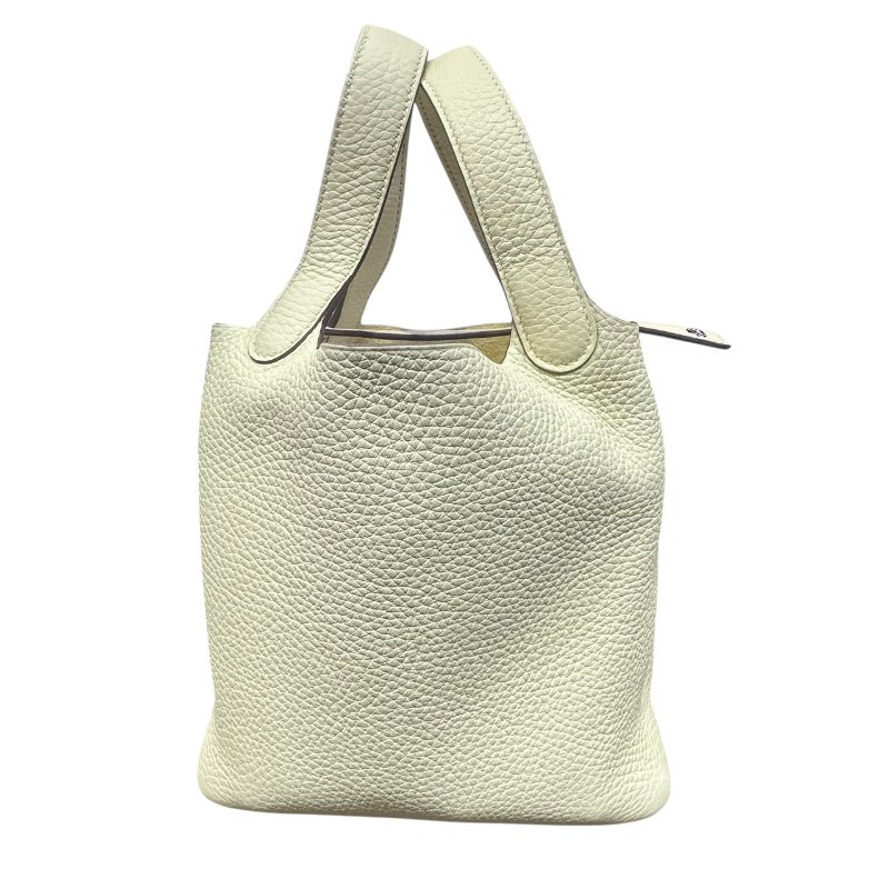 【美收精品】HERMES奶油黃PICOTIN 18 W刻印 4-772-1