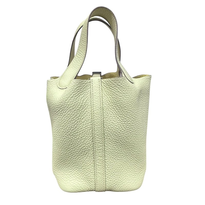 【美收精品】HERMES奶油黃PICOTIN 18 W刻印 4-772-2