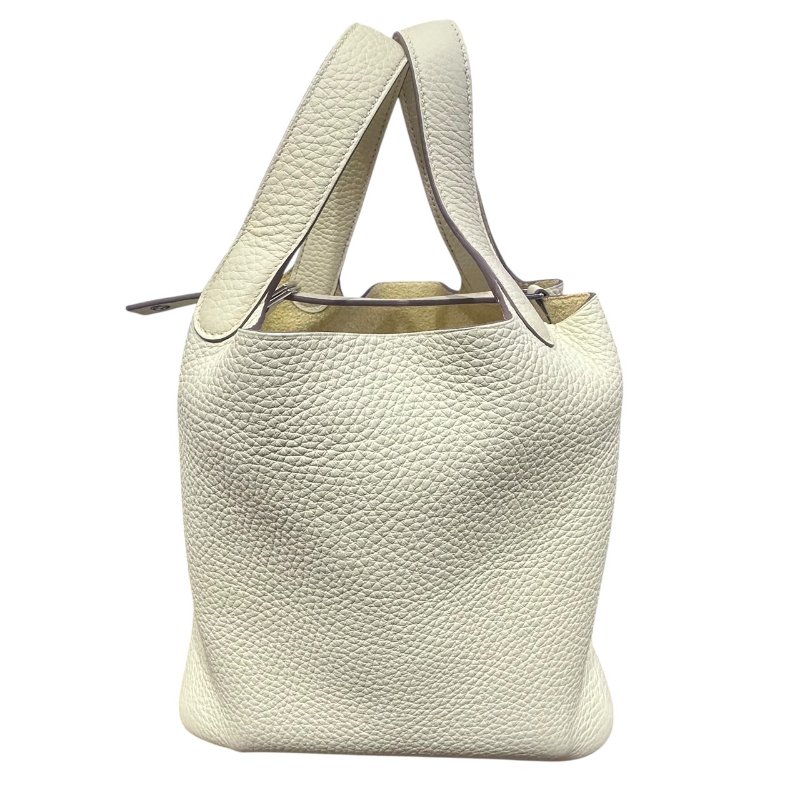 【美收精品】HERMES奶油黃PICOTIN 18 W刻印 4-772-3