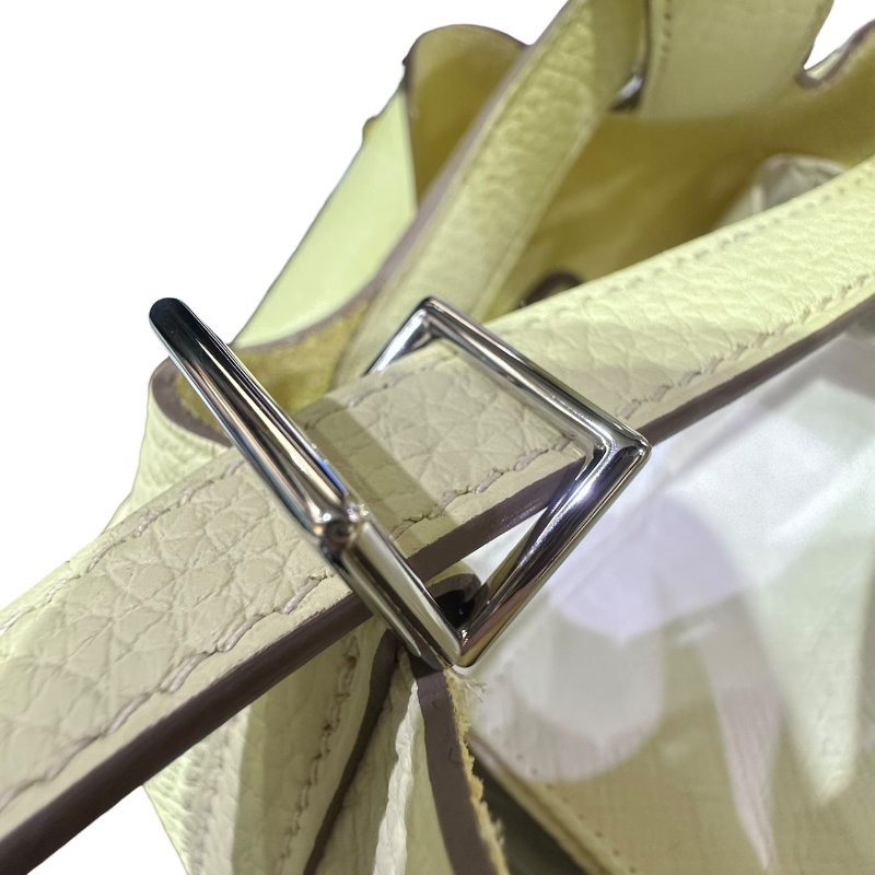 【美收精品】HERMES奶油黃PICOTIN 18 W刻印 4-772-9