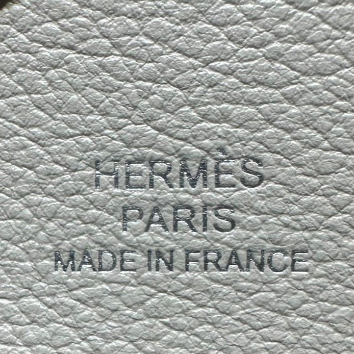 【美收精品】HERMES 灰色零錢包W刻印 4-777-12