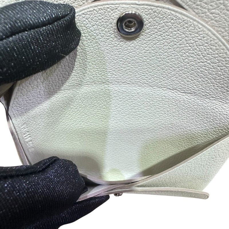 【美收精品】HERMES 灰色零錢包W刻印 4-777-14