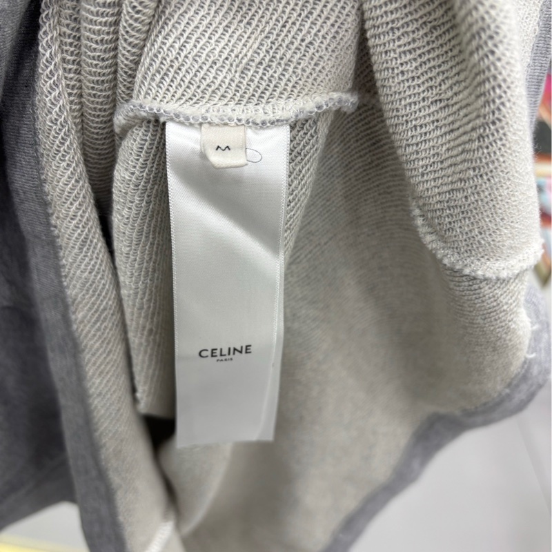 CELINE賽琳 Logo字母印花繫帶寬鬆短袖 M碼-3