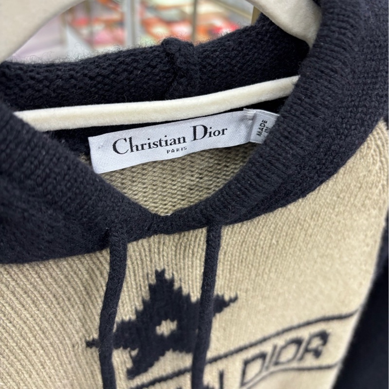 Dior迪奧幸運星撞色針織連帽衫，42碼-2
