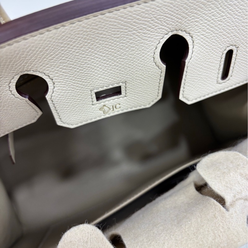 Hermes愛馬仕奶昔白金扣Kelly二代，全套帶23年的票！奶昔白拼大象灰，Epsom皮，金扣， SO馬蹄標 Vip特殊訂製 B刻 肩帶有刻字，大全套-7