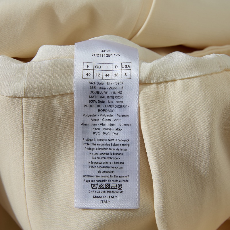 ❤️ DIOR 華麗胸針 超顯氣質 無袖 米色連衣裙-7