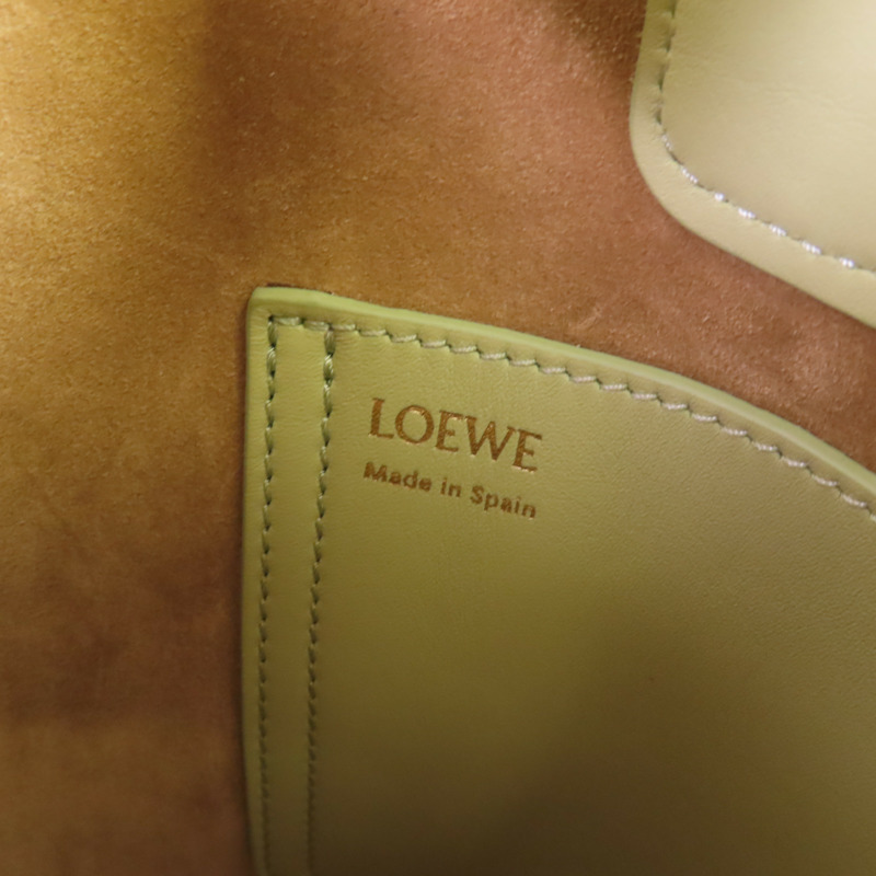 LOEWE 牛皮皮革Pebble Bucket Mini金扣手挽肩背兩用袋-11