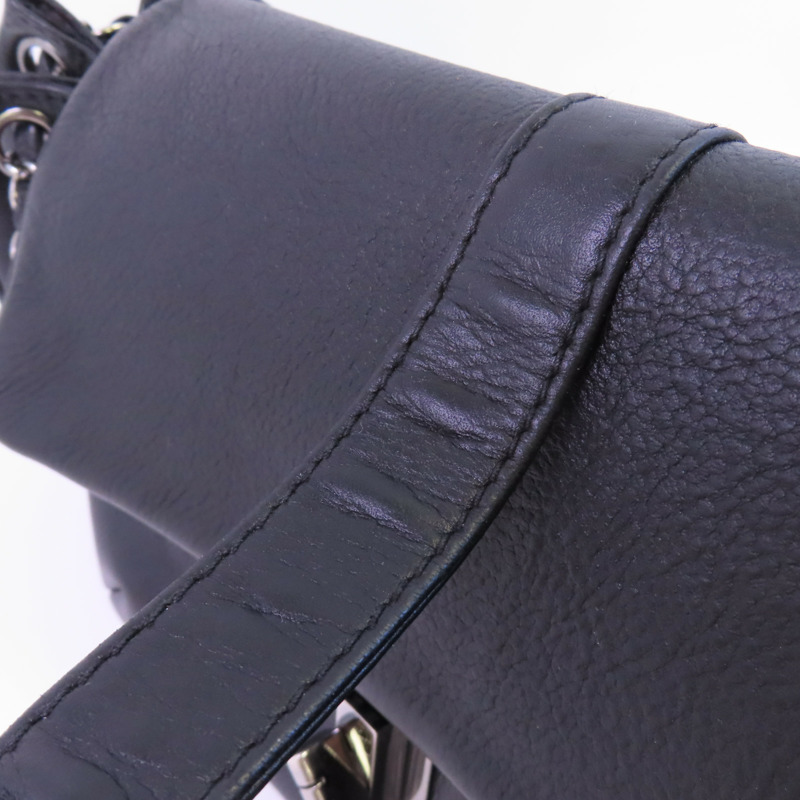 CHANEL 牛皮皮革Shoulder Bag銀扣鏈帶肩背袋-16