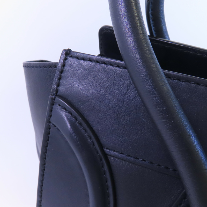 CELINE 牛皮皮革Mini Luggage金扣手挽袋-3