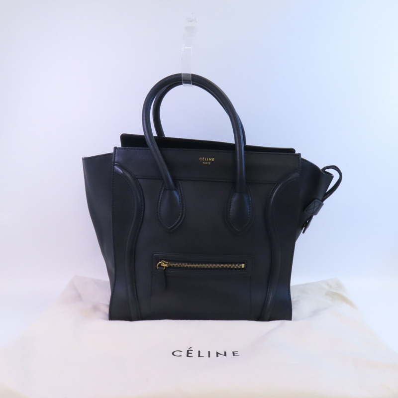 CELINE 牛皮皮革Mini Luggage金扣手挽袋-18