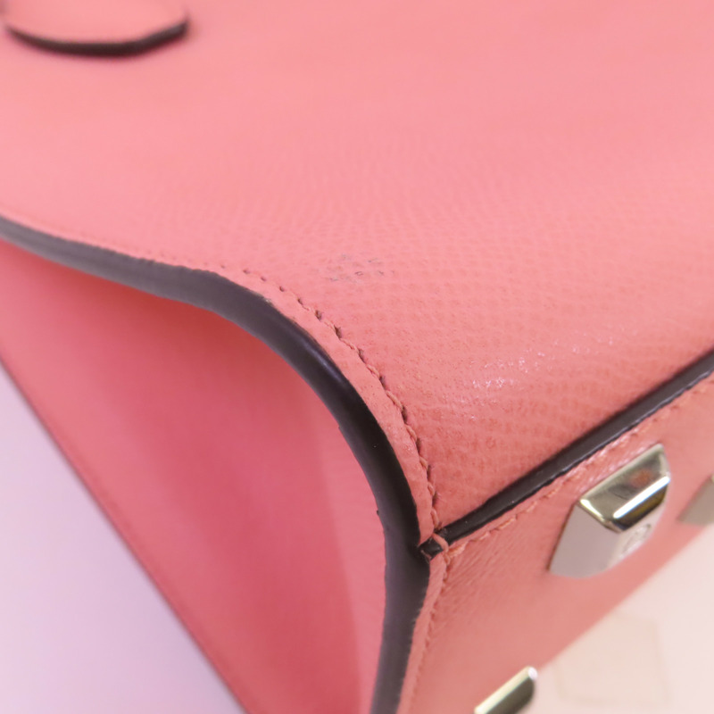 Salvatore Ferragamo 牛皮皮革Studio Box Bag銀扣手挽肩背兩用袋-7