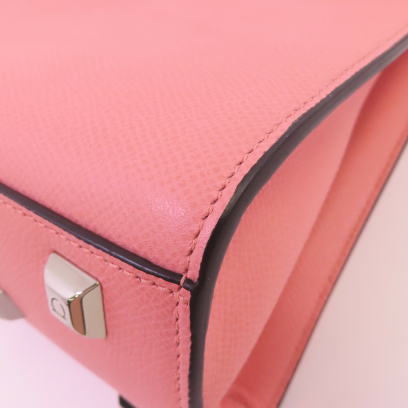 Salvatore Ferragamo 牛皮皮革Studio Box Bag銀扣手挽肩背兩用袋-8