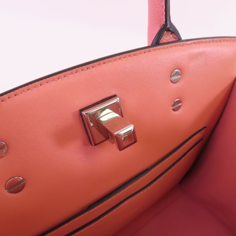 Salvatore Ferragamo 牛皮皮革Studio Box Bag銀扣手挽肩背兩用袋-15