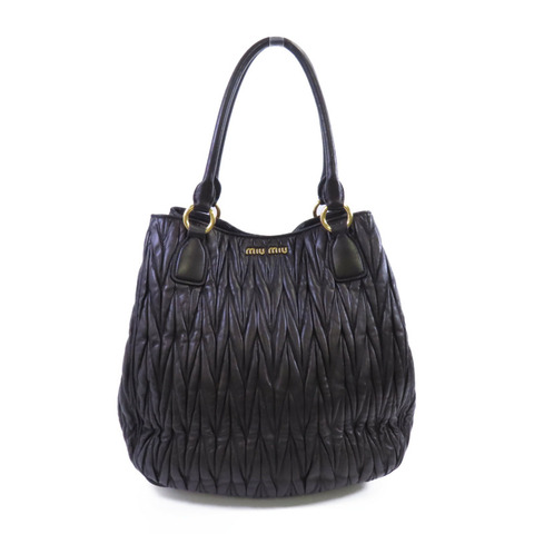 Miu Miu 羊皮皮革Tote Bag金扣肩背袋