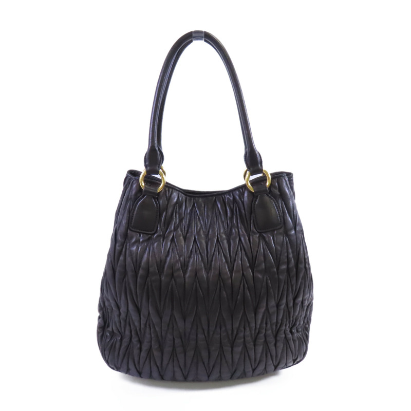 Miu Miu 羊皮皮革Tote Bag金扣肩背袋-1