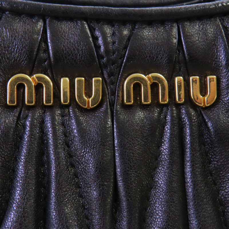 Miu Miu 羊皮皮革Tote Bag金扣肩背袋-9