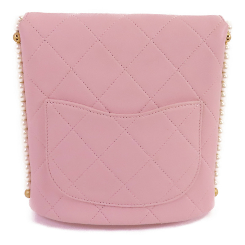 CHANEL 牛皮皮革Chain Shoulder金扣肩背袋-1