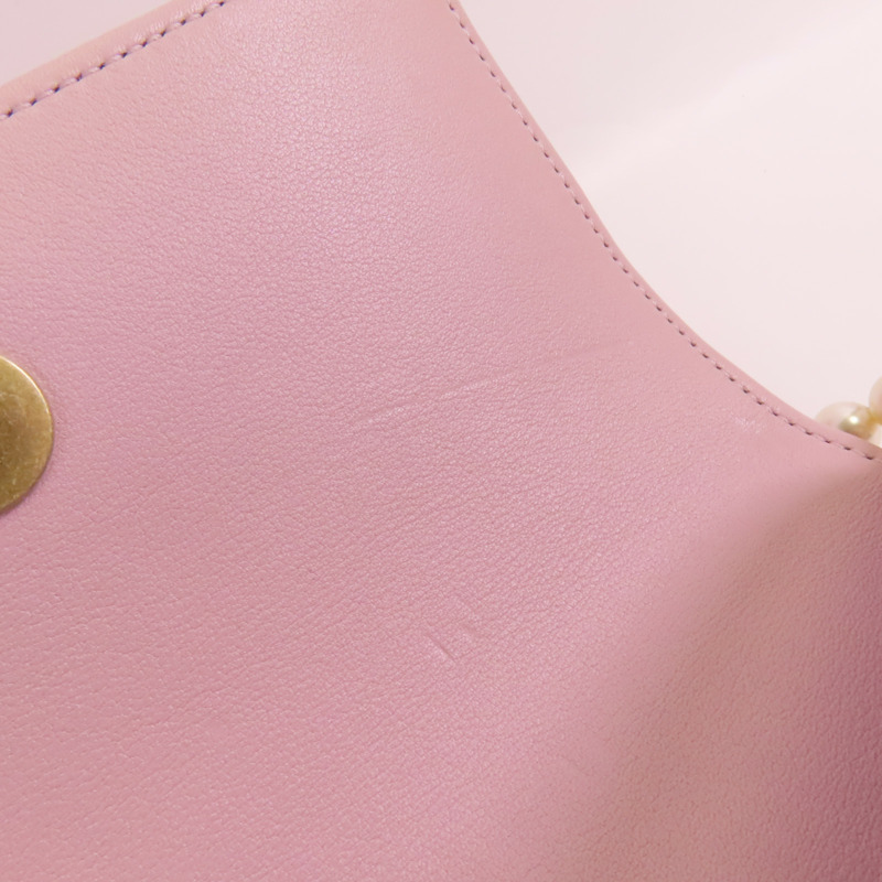 CHANEL 牛皮皮革Chain Shoulder金扣肩背袋-12