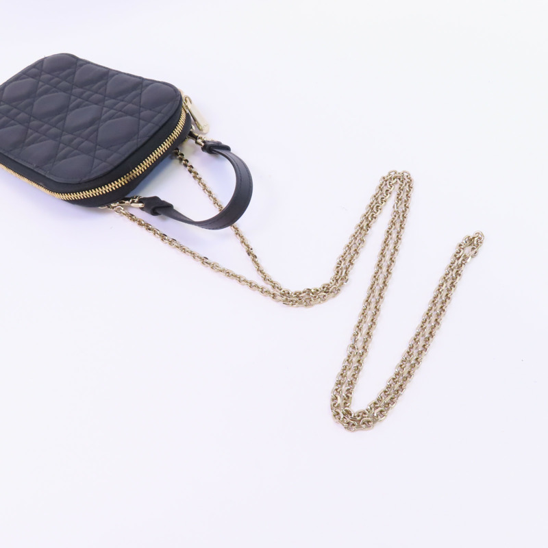 Dior 羊皮皮革Phone Bag金扣手挽肩背兩用袋-4