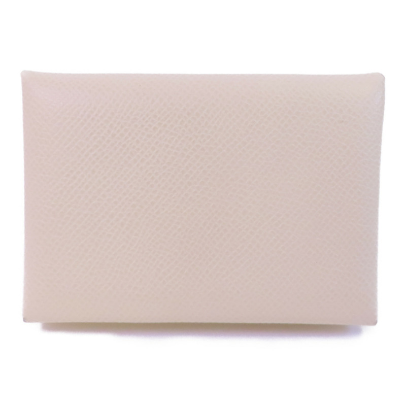 HERMES Epsom皮革Calvi Duo銀扣卡套-1