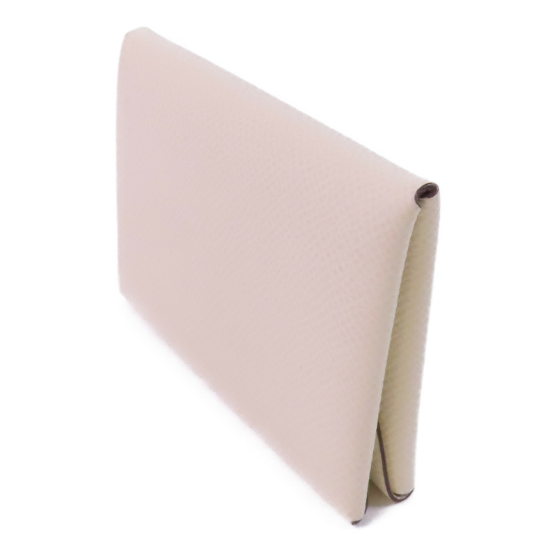 HERMES Epsom皮革Calvi Duo銀扣卡套-2