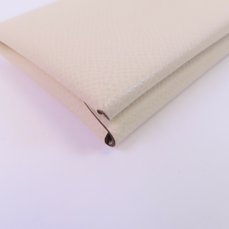 HERMES Epsom皮革Calvi Duo銀扣卡套-4