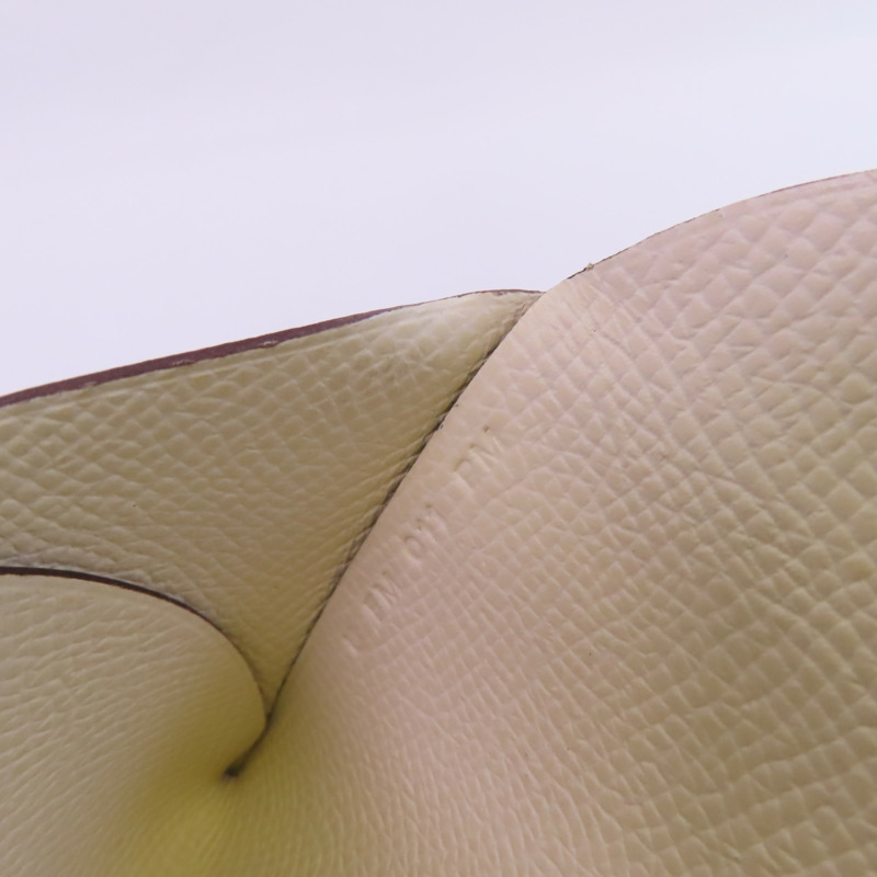 HERMES Epsom皮革Calvi Duo銀扣卡套-15