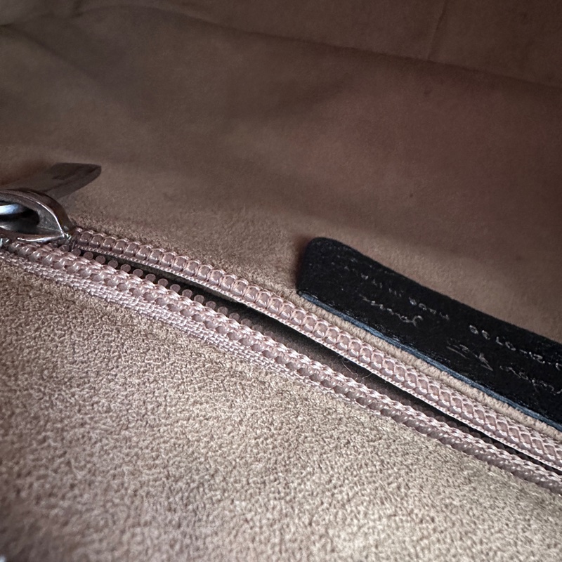 Ferragamo菲拉格慕黑銀全皮hobo單肩包-12