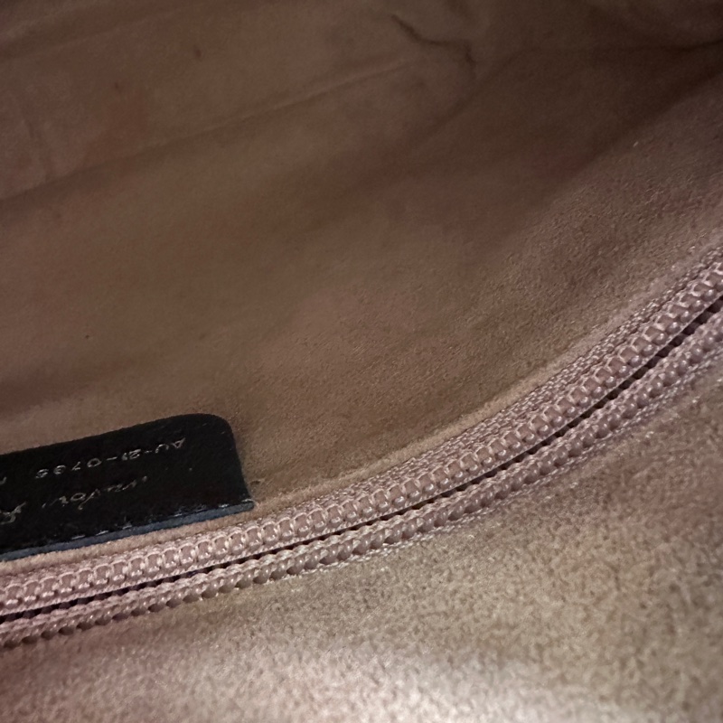 Ferragamo菲拉格慕黑銀全皮hobo單肩包-13