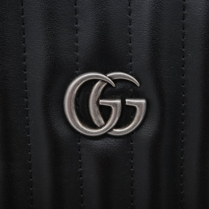Gucci 古馳 GG Marmont  黑色 小牛皮 中型托特包-7