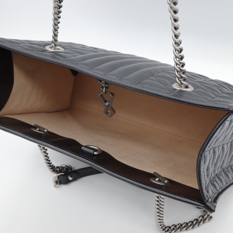 Gucci 古馳 GG Marmont  黑色 小牛皮 中型托特包-11