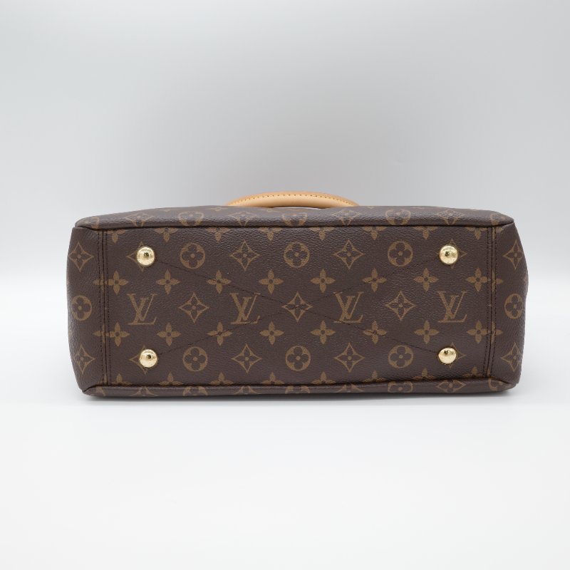 Louis Vuitton 路易威登  Pallas 酒紅紫色 帆布 皮革 手提包 斜背包-4