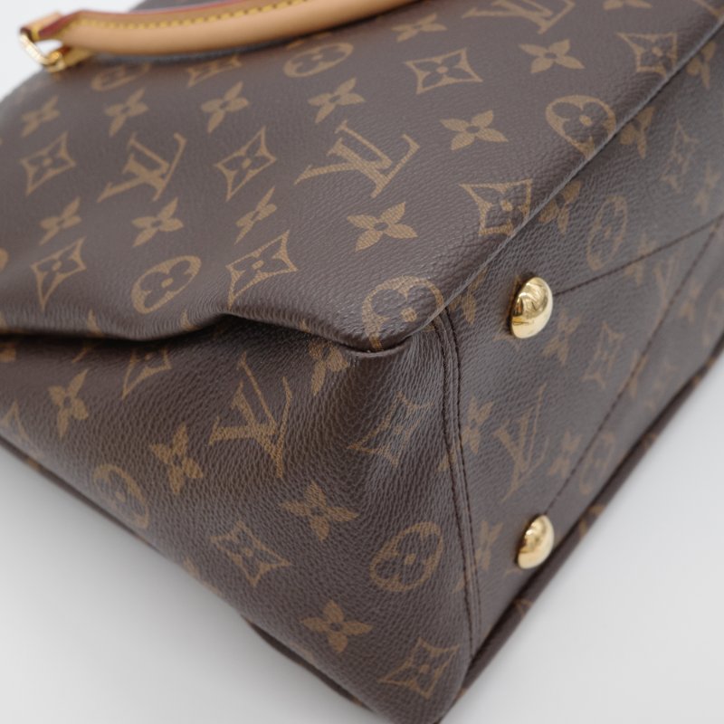 Louis Vuitton 路易威登  Pallas 酒紅紫色 帆布 皮革 手提包 斜背包-9