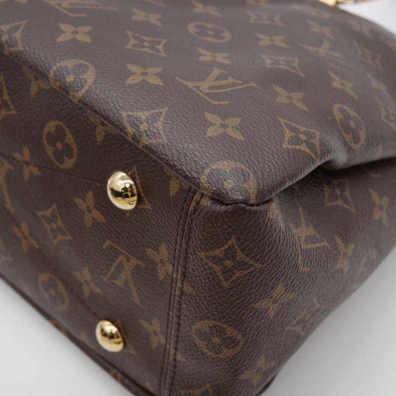 Louis Vuitton 路易威登  Pallas 酒紅紫色 帆布 皮革 手提包 斜背包-12