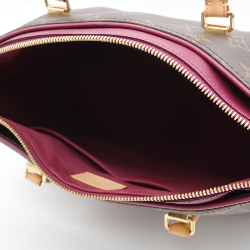 Louis Vuitton 路易威登  Pallas 酒紅紫色 帆布 皮革 手提包 斜背包-14