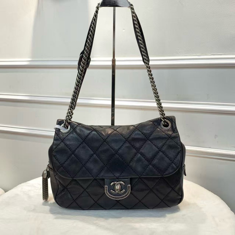 Chanel 愛丁堡斜孭袋 流蘇設計機場包-0