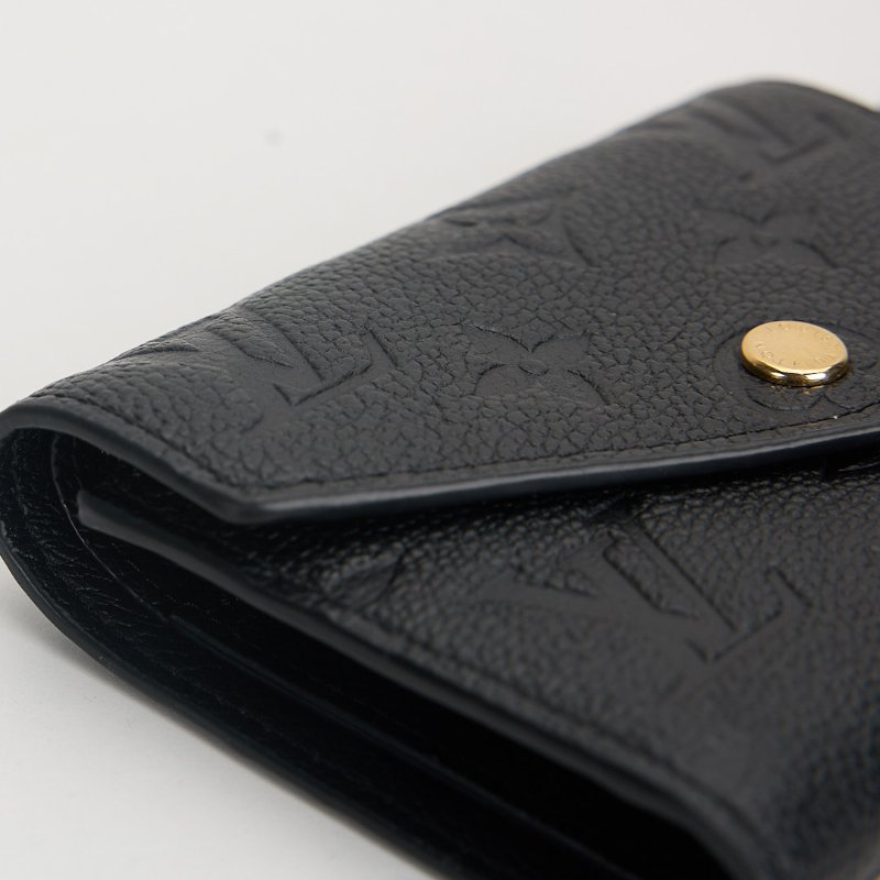 二手Lv Victorine 三折短夾/黑壓紋 晶片款-4