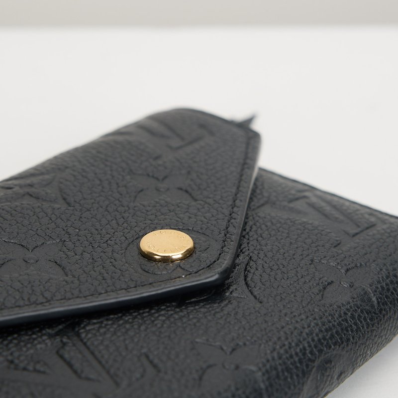 二手Lv Victorine 三折短夾/黑壓紋 晶片款-6