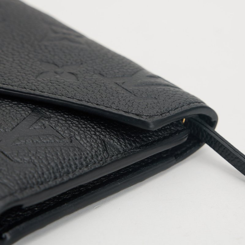 二手Lv Victorine 三折短夾/黑壓紋 晶片款-7