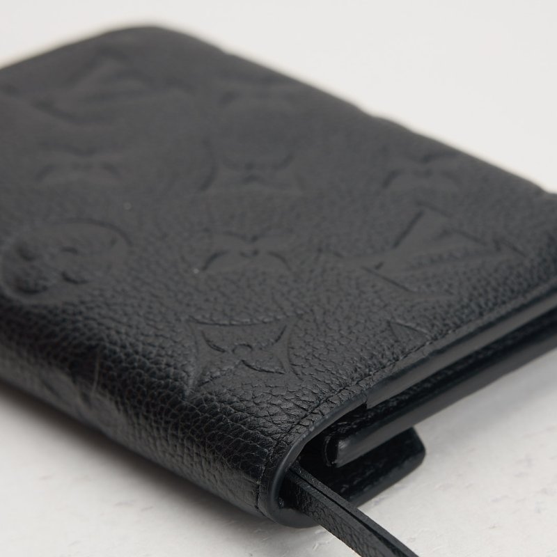 二手Lv Victorine 三折短夾/黑壓紋 晶片款-10