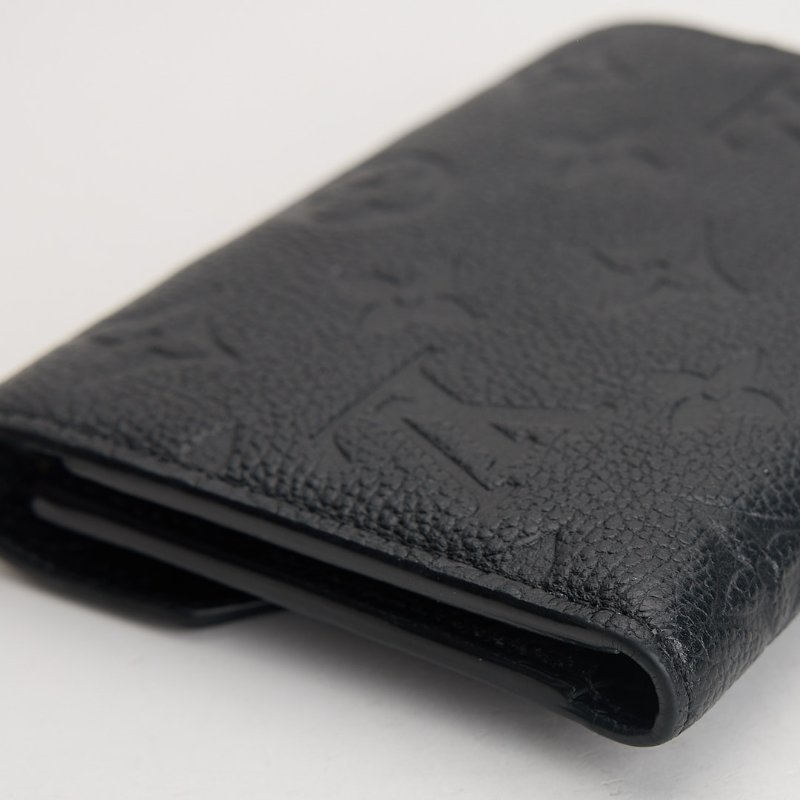 二手Lv Victorine 三折短夾/黑壓紋 晶片款-11