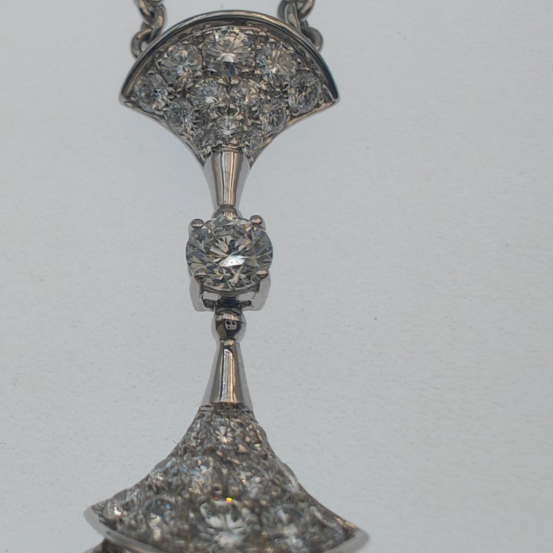 Bvlgari 寶格麗 18K 白金鑲鑽 DIVAS DREAM 項鍊套裝-2