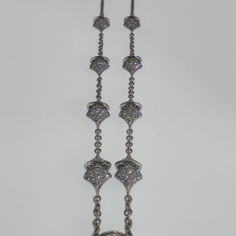 Bvlgari 寶格麗 18K 白金鑲鑽 DIVAS DREAM 項鍊套裝-5